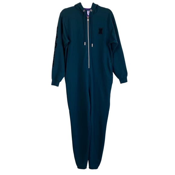 Savage X Fenty Sz S Forever Showgirl Hooded Jumpsuit in Green Light Flaw - Picture 2 of 16